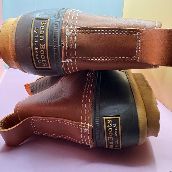 L.L. Bean Duck Boots Leather Waterproof and Rubber Size 8.5 (Bx 22) - Picture 4 of 8